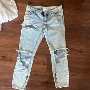 One Teaspoon Light Avid Wash Jeans - Excellent Condition Size 26 Like New Jeans